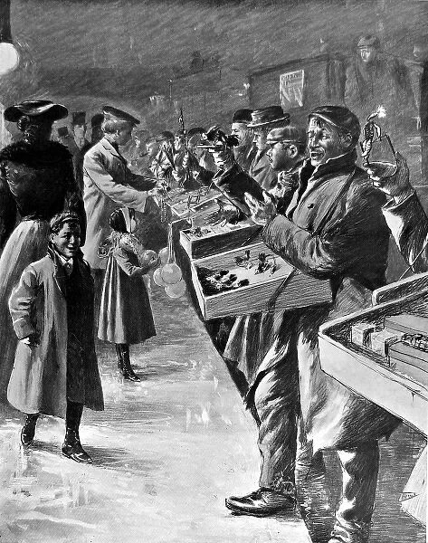 Toy Salesmen on Ludgate Hill, London, 1904