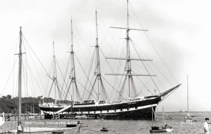 Framed Print : Training Ship Arethusa II Print circa 1930s