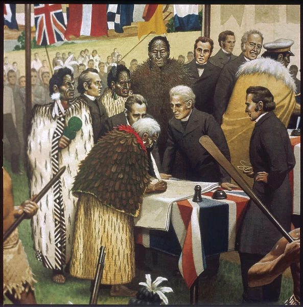 Treaty of Waitangi. The Treaty of Waitangi: Maori chiefs recognise British sovereignty