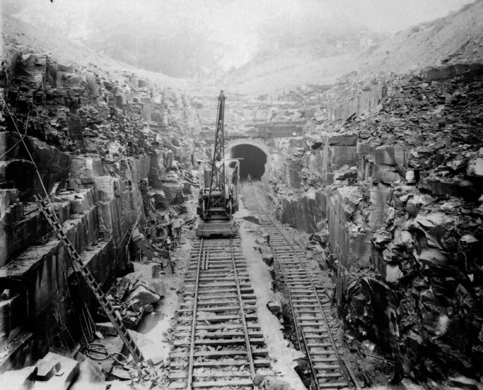 Framed Print : Great Western Railway Tunnel Construction Print, South Wales Framed Print : Great Western Railway Tunnel Construction Print, South Wales