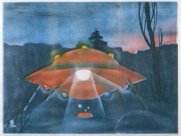 Voronezh Landed UFO Print - Lights and Spheres. Art Prints