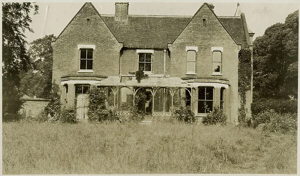 Undated, sepia photograph of Borley Rectory from the front