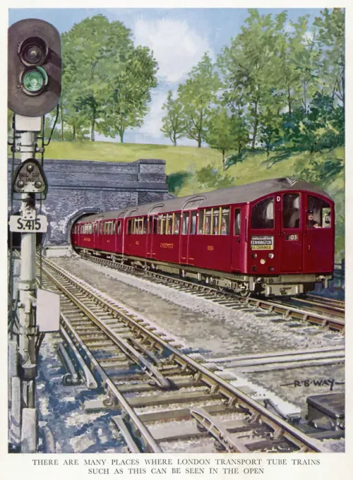 Framed Print : Northern Line Train Print, Emerging from Tunnel Framed Print : Northern Line Train Print, Emerging from Tunnel