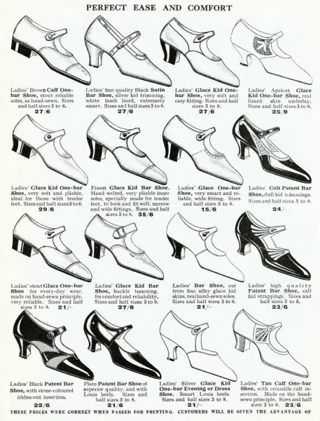1920s Women's Comfortable Shoes Art Prints, Posters