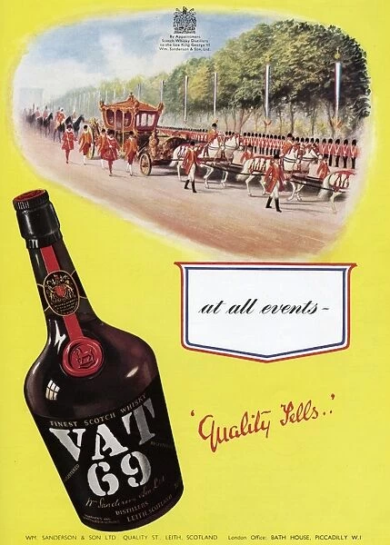 VAT 69 Whiskey Coronation advertisement