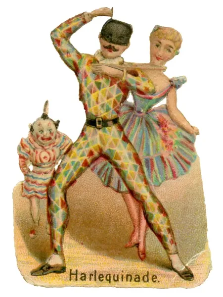 Late 19th Century Victorian Circus Harlequinade Art Prints