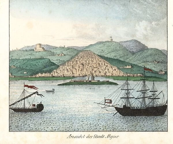 View of the port of Algiers, North Africa
