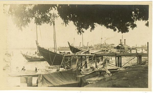 View of Shatt El Arab Waterway, Basra, Iraq, WW1