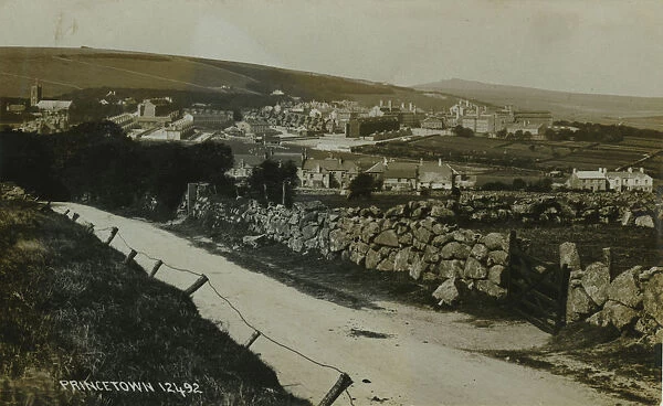 The Village & Prison, Princetown, Yelverton, Dartmoor, Devon, England. Date: 1913