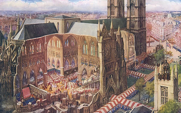 Westminster Abbey cut-away during Coronation 1937