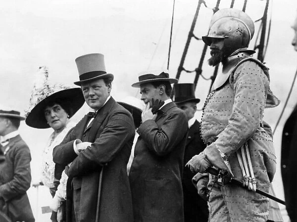 Winston Churchill on Revenge, Earls Court, 1912