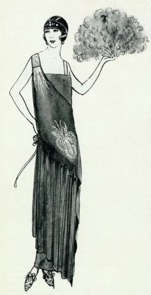 Woman in flapper dress 1923