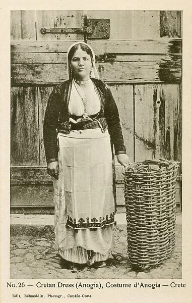 Woman in Traditional Cretan Dress