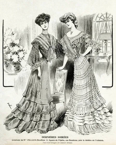 Framed Print of Edwardian Women in Evening Dresses Print, 1904. Framed Print from Mary Evans Framed Print of Edwardian Women in Evening Dresses Print, 1904. Framed Print from Mary Evans