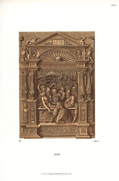 Woodcarving of the entombment of Jesus Christ, 1516
