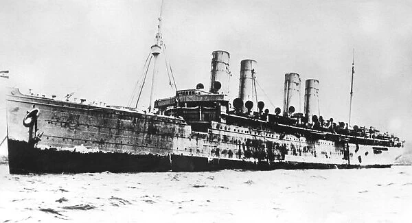 WW1 - A German four-stack liner