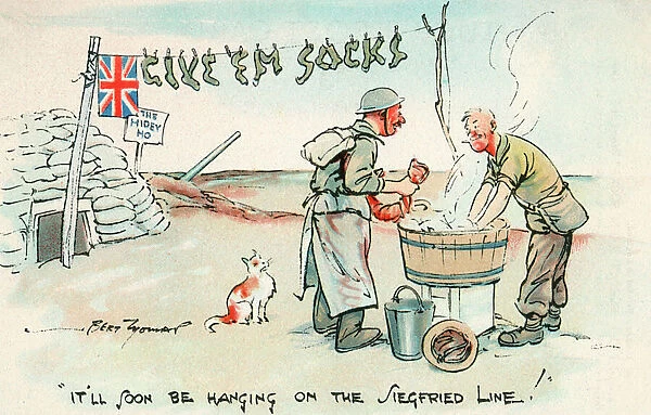 WW2 - Laundry - It'll soon be hanging on the Siegfried Line
