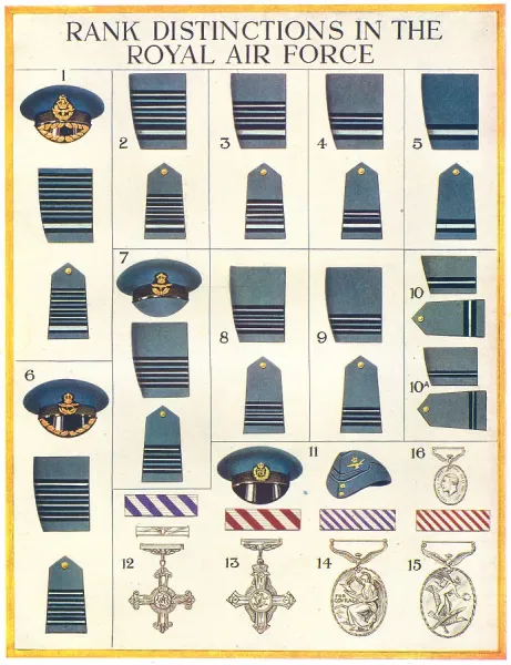 WW2 Rank Distinctions Print circa Art Prints