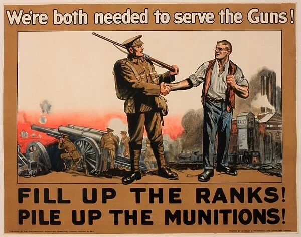 WWI Poster, Fill up the Ranks