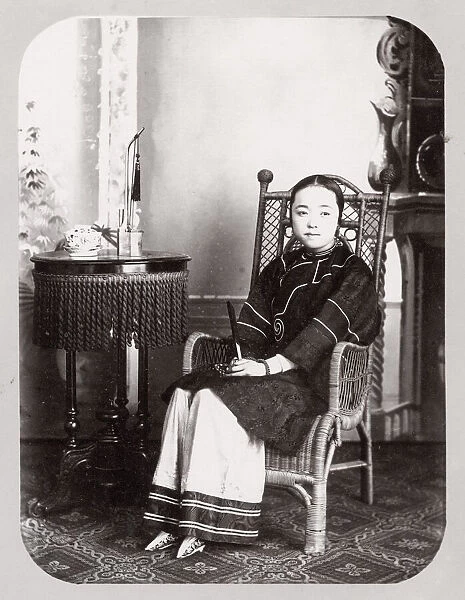 Young Chinese woman with bound feet, China For sale as Framed Prints ...