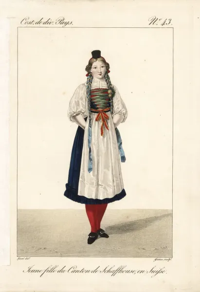 Young Girl of Schaffhausen, 19th century Art Prints