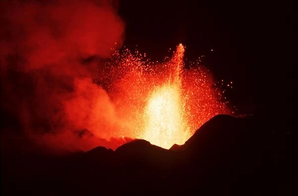 Volcano eruption 1995 - Fernandina Island, Galapagos, Ecuador AU-1526