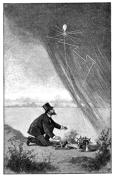 Artificial rain experiment, 19th century