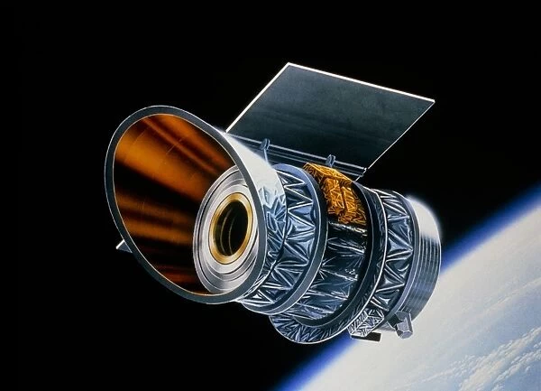 Artwork of IRAS in orbit