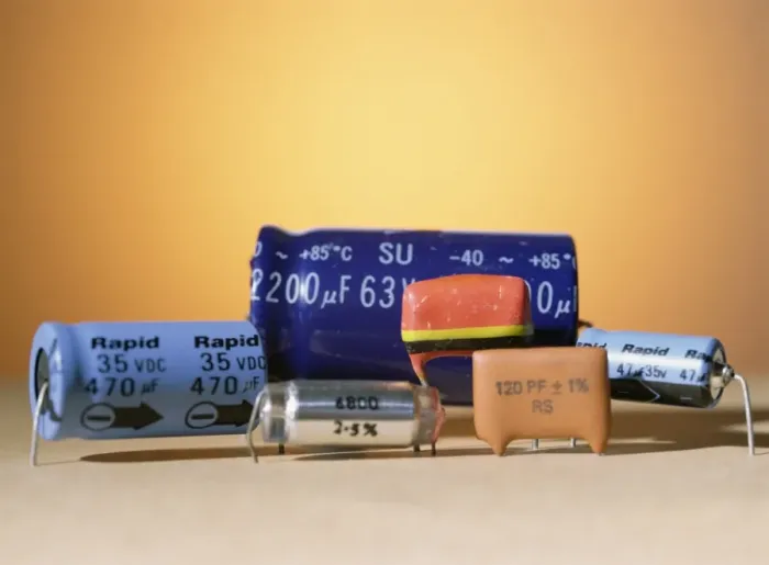 Framed Print : Assorted Capacitors Print