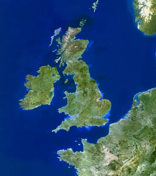 British Isles Satellite Image British Isles. True-Colour Satellite Image Of The British (Photos  Framed,...) #6349251