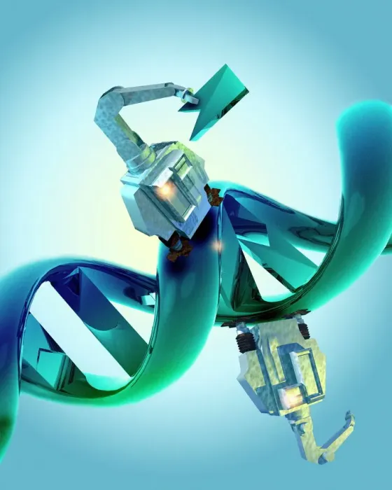 Framed Print : DNA repair using nanobots Print Framed Print : DNA repair using nanobots Print
