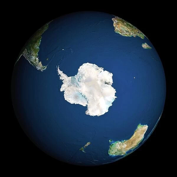 Earth. Satellite image of the Earth, centred on Antarctica