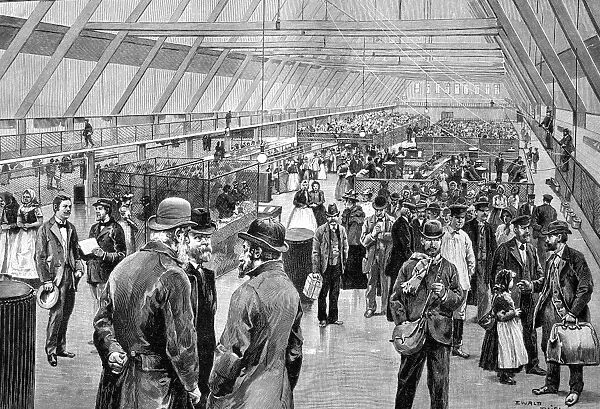 Ellis Island immigration hall, 1890s C017  /  6890