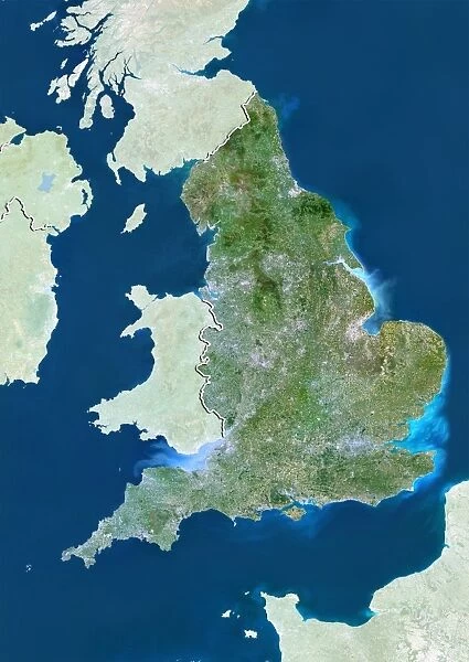 England, UK, satellite image