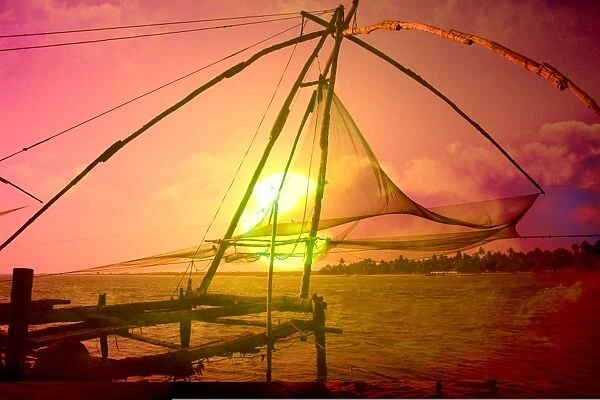 Fishing nets at sunset C013 / 7106 For sale as Framed Prints, Photos, Wall  Art and Photo Gifts