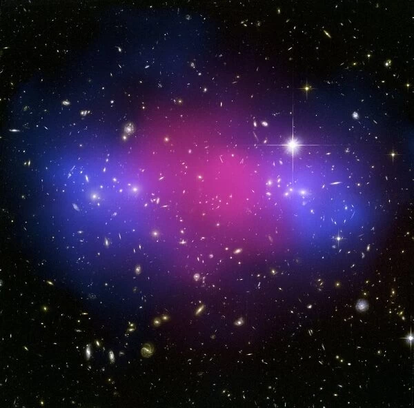 Galaxy cluster collision, X-ray image
