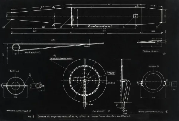 German WWII ramjet engine blueprint