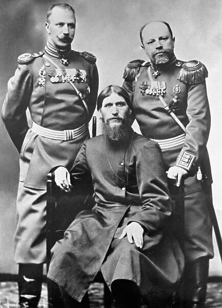 Grigori Rasputin with Russian soldiers (6410676) Framed Prints