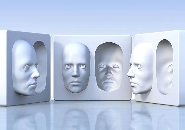 Hollow-face illusion, artwork