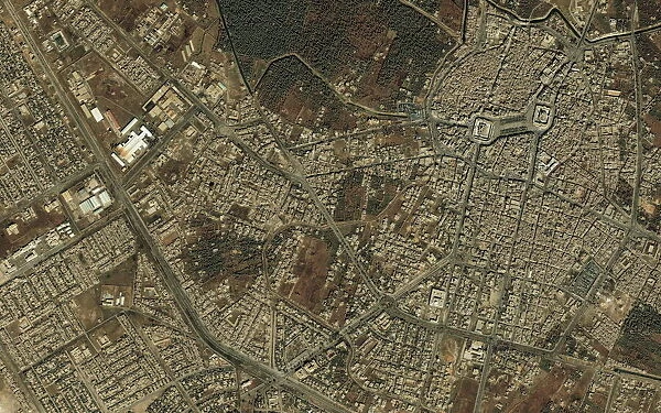 Karbala, Iraq. Satellite image of Karbala, the capital city of the Al Karbala province