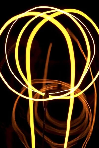 Light bulb filament, close-up. A light bulb filament