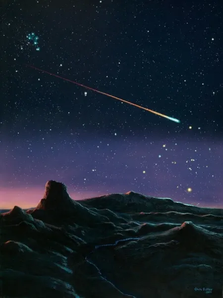 Meteor Fall Artwork Of A Meteor Falling Through The Night Meteor Fall Artwork Of A Meteor Falling Through The Night