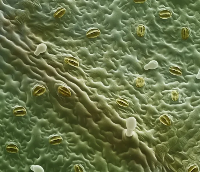 Framed Print : Mint Leaf Surface Print, SEM Framed Print : Mint Leaf Surface Print, SEM