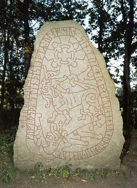 Olsbro rune stone. This stone, like many other rune stones