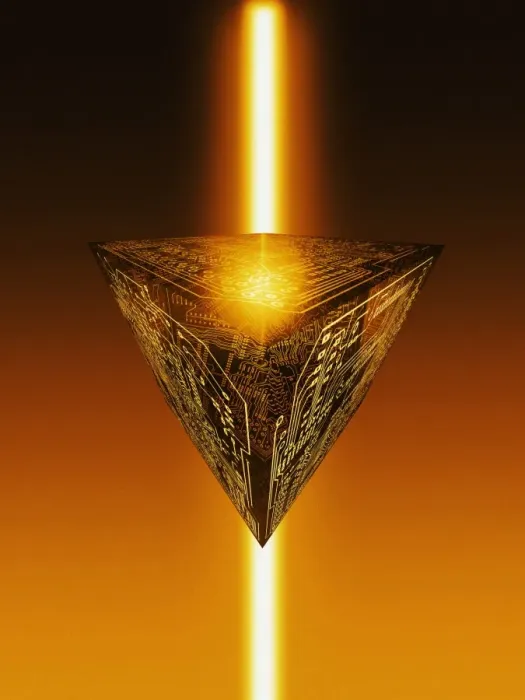 Framed Print : Quantum Computing Print: Electronic Circuitry within a Cube