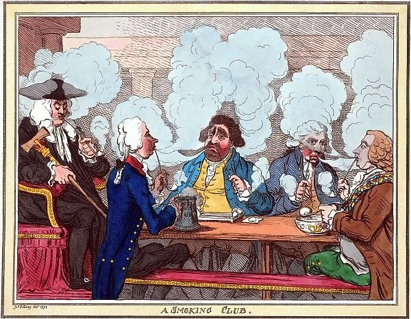 Smoking club, 18th century artwork
