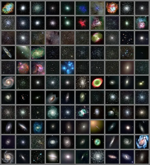 Framed Print : Full Set Messier Objects Print Framed Print : Full Set Messier Objects Print