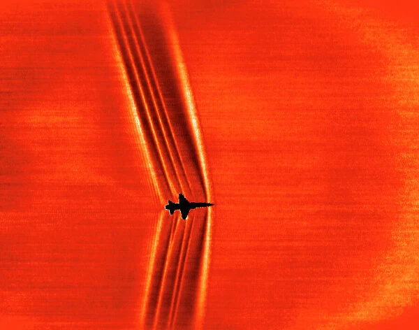 Supersonic shock waves, Schlieren image