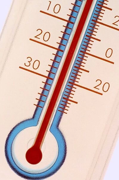 Thermometer. Glass bulb of a thermometer for measuring air