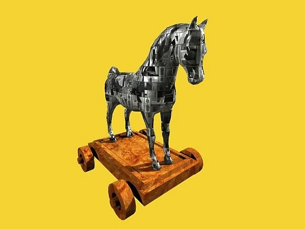 Trojan horse, computer artwork
